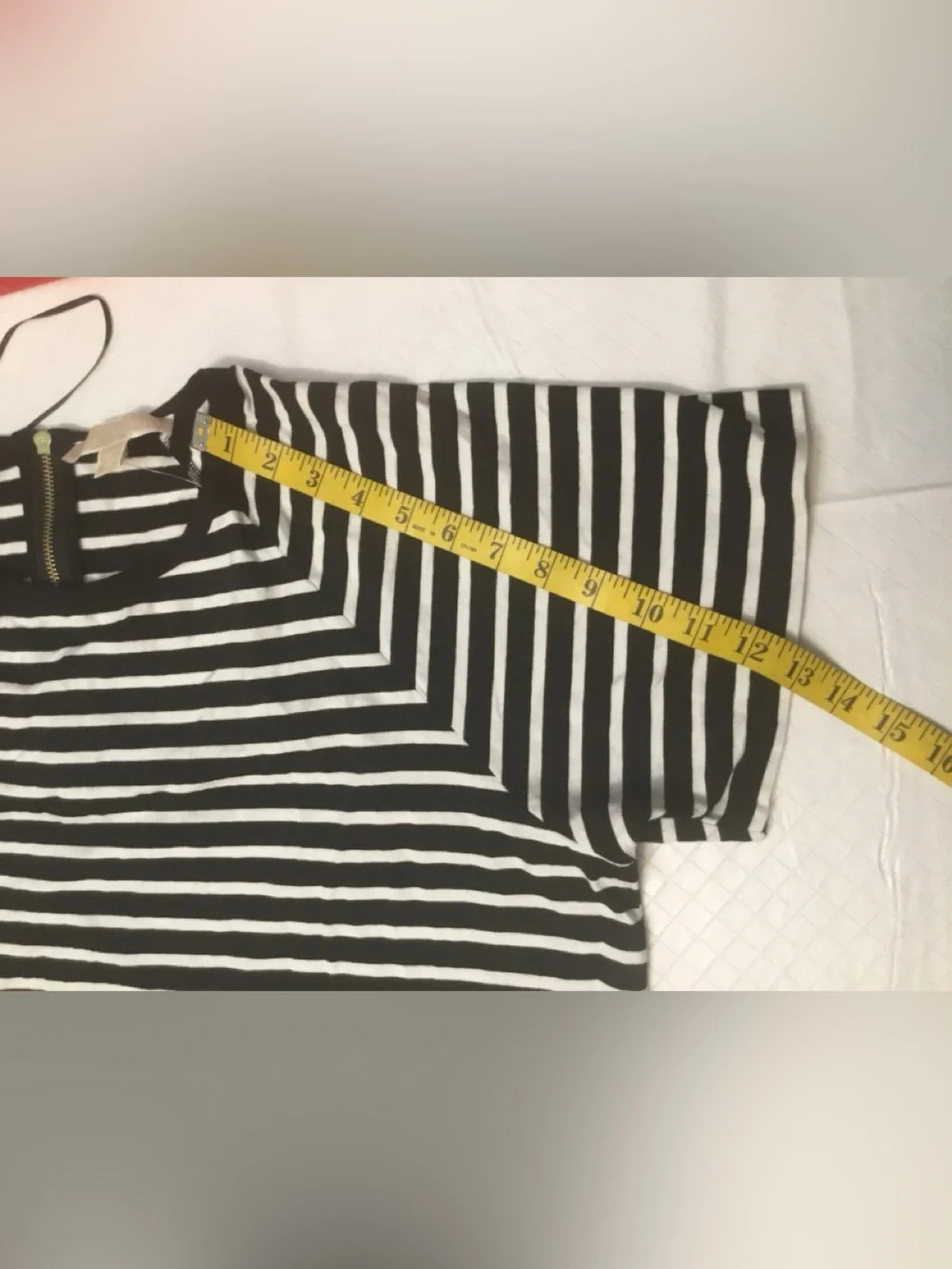 Michael Kors Black and White Striped Dress